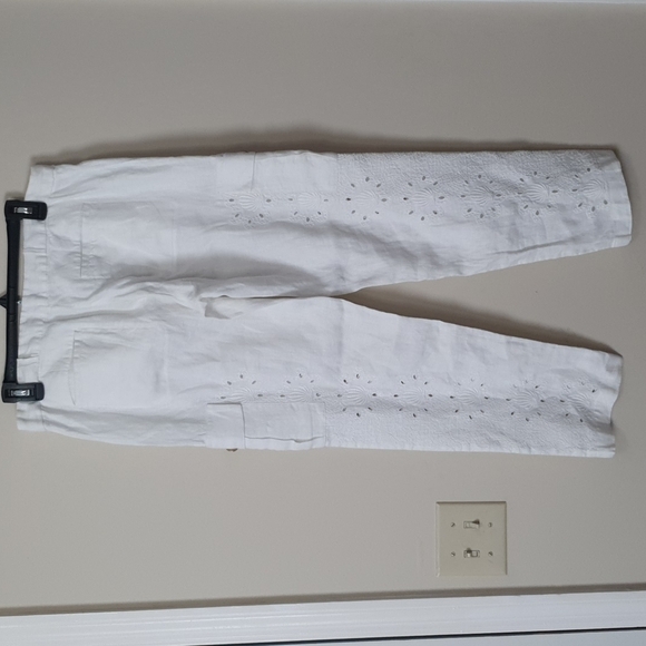 Lilly Pulitzer Ziva Cargo Embroidered Linen Pants - Picture 11 of 11